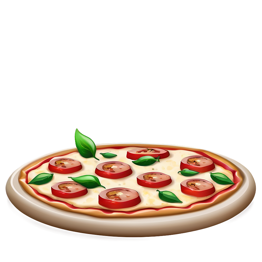 Cartoon Pizza With Tomato Png Nse48