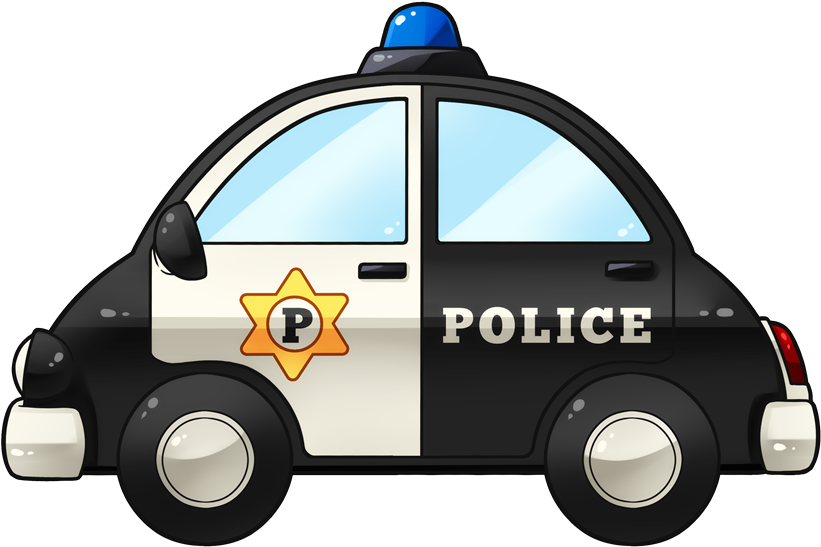 Cartoon Police Car Illustration