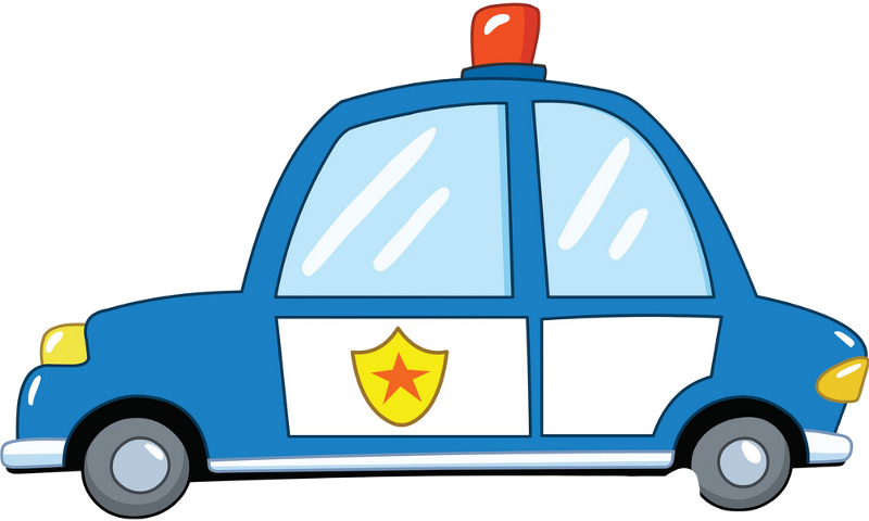 Cartoon Police Car Illustration