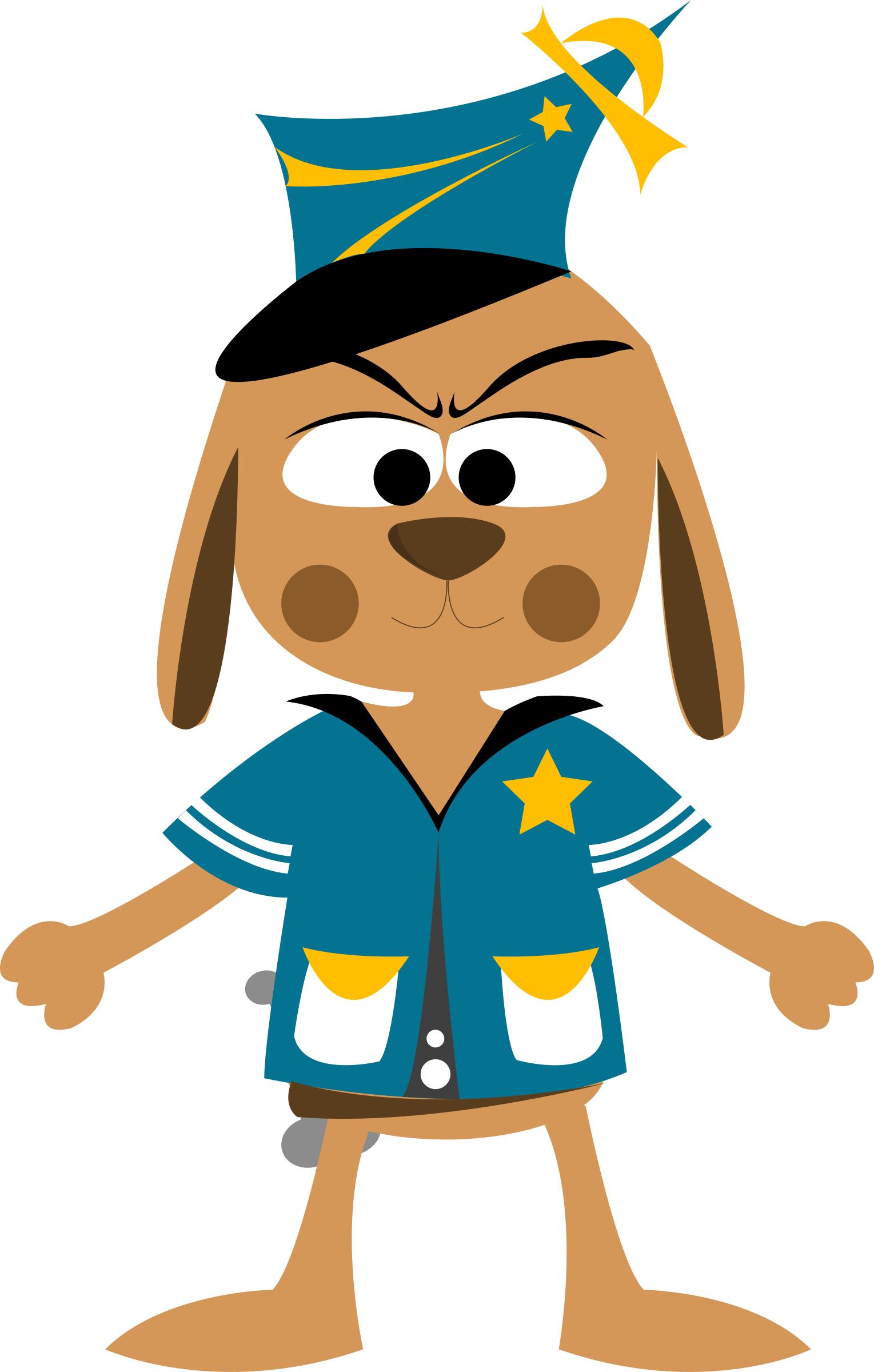 Cartoon Police Dog Character