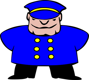 Cartoon Police Officer Illustration