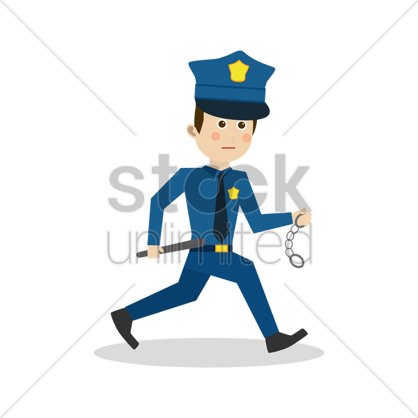 Cartoon Policeman On Duty.png