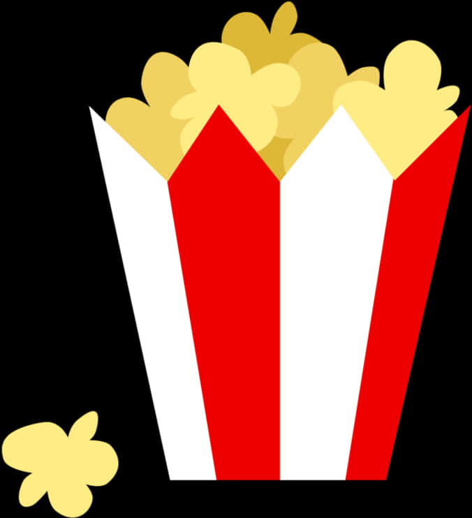 Cartoon Popcorn Box Graphic