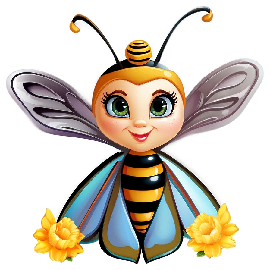 Cartoon Queen Bee Clipart Png 06262024