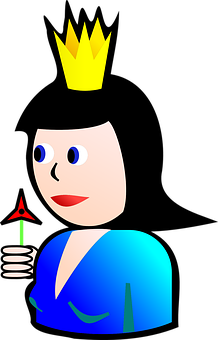 Cartoon Queenwith Scepter