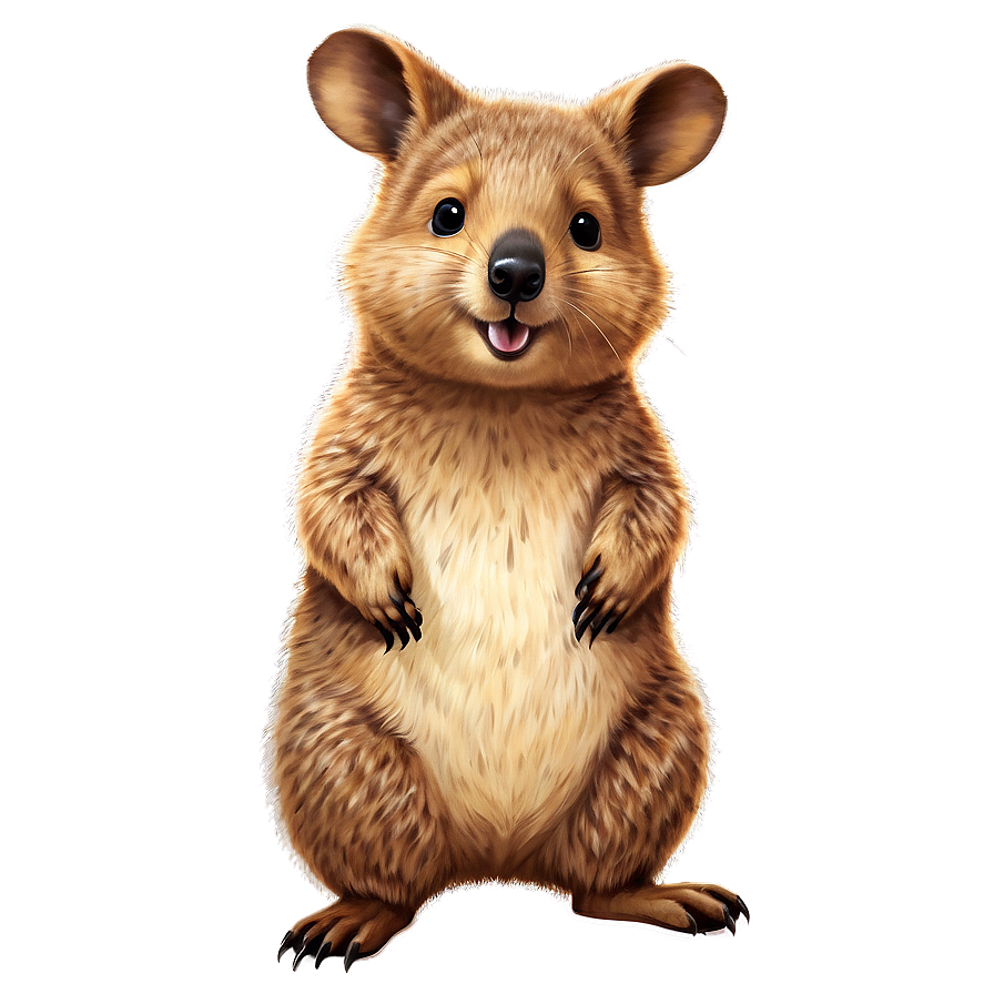 Cartoon Quokka Illustration Png 06242024