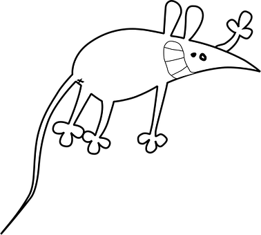 Cartoon Rat Silhouette