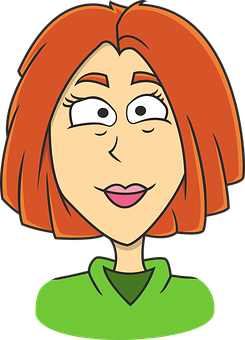 Cartoon Redhead Female Character