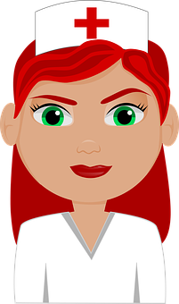 Cartoon Redhead Nurse Avatar