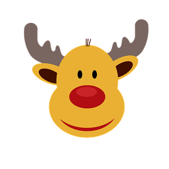 Cartoon Reindeer Face Graphic