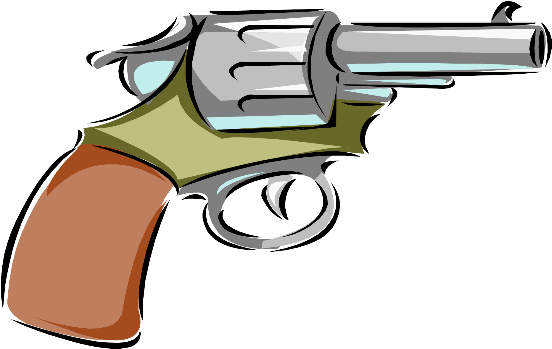 Cartoon Revolver Illustration