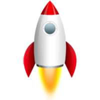 Cartoon Rocket Launching