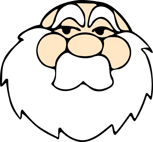 Cartoon Santa Claus Face Vector