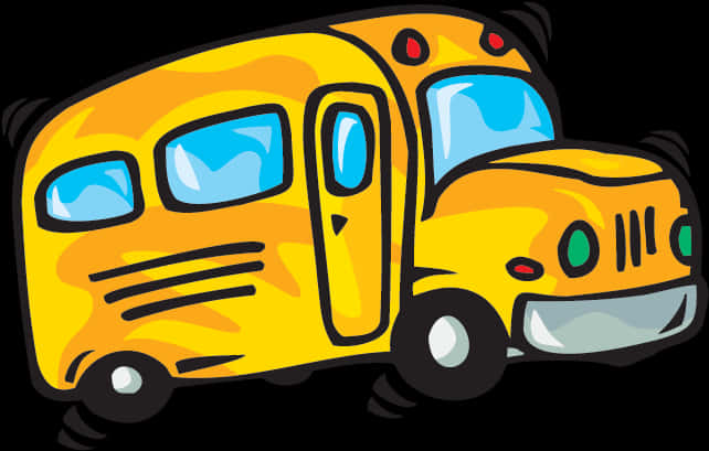 Cartoon School Bus Illustration