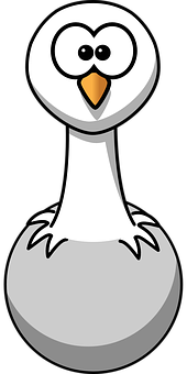 Cartoon Seagull Pawn Illustration