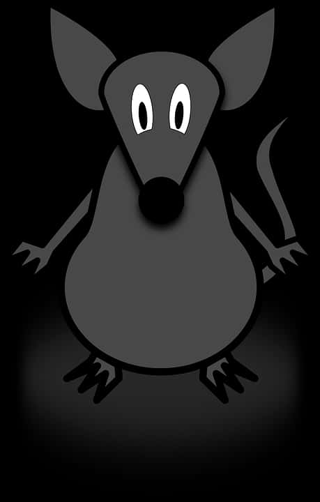 Cartoon Shadow Rat Illustration