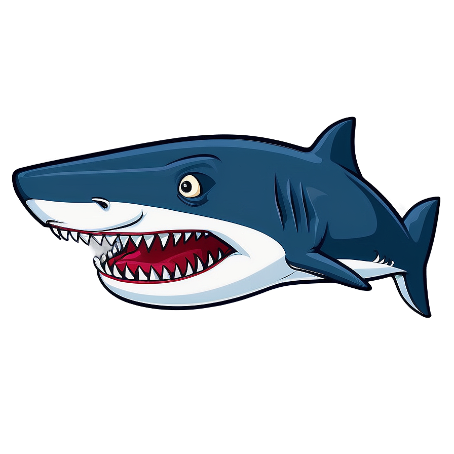 Cartoon Shark Jaw Graphic Png 06292024