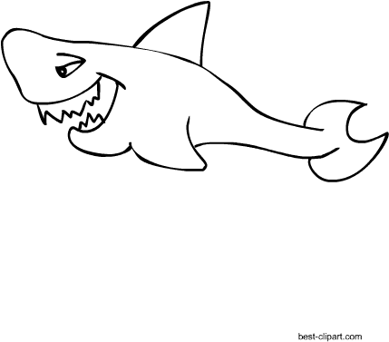 Cartoon Shark Smiling