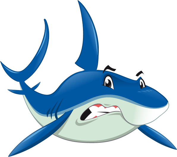 Cartoon Shark Vector Illustration