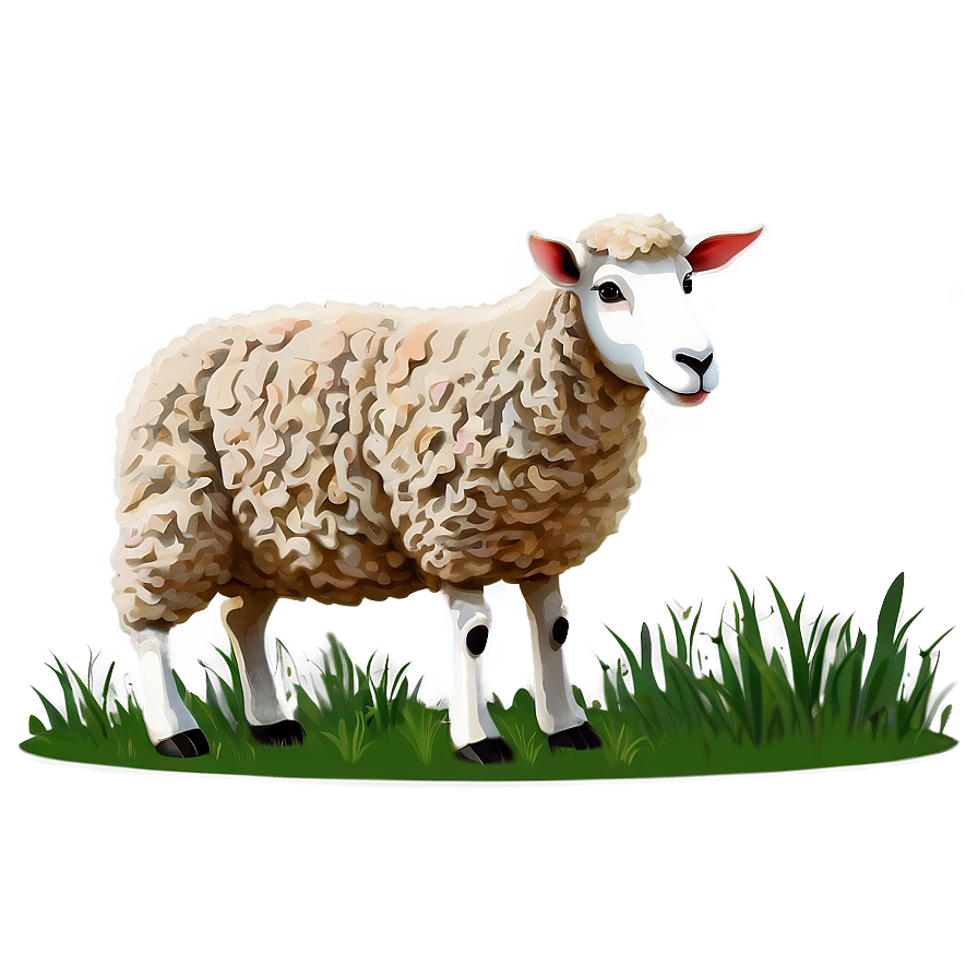 Cartoon Sheep Eating Grass Png Xsn93