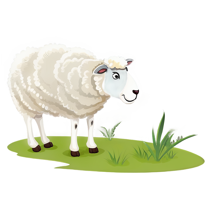 Cartoon Sheep Grazing Png 06272024