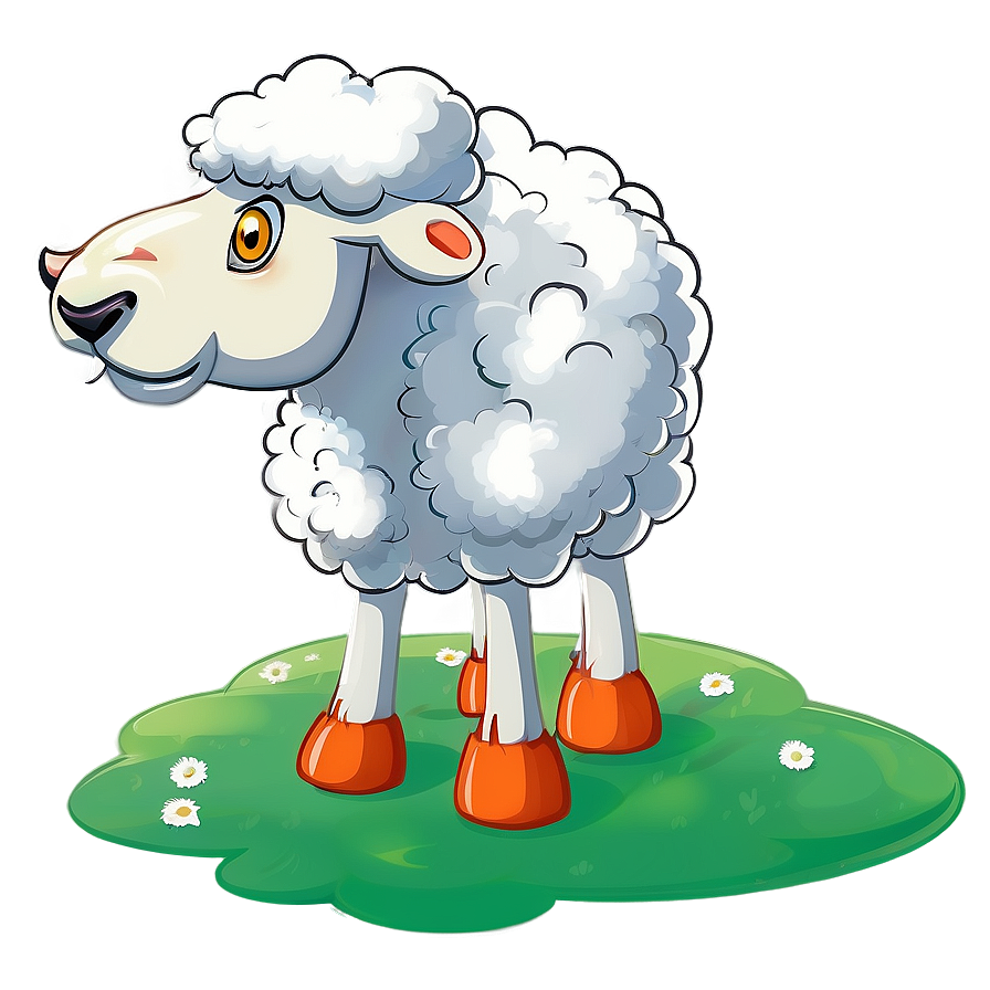 Cartoon Sheep With Cloud Png Qac20