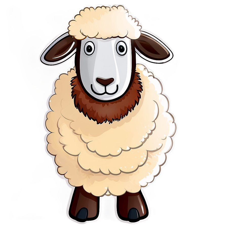 Cartoon Sheep With Wool Png Epg70