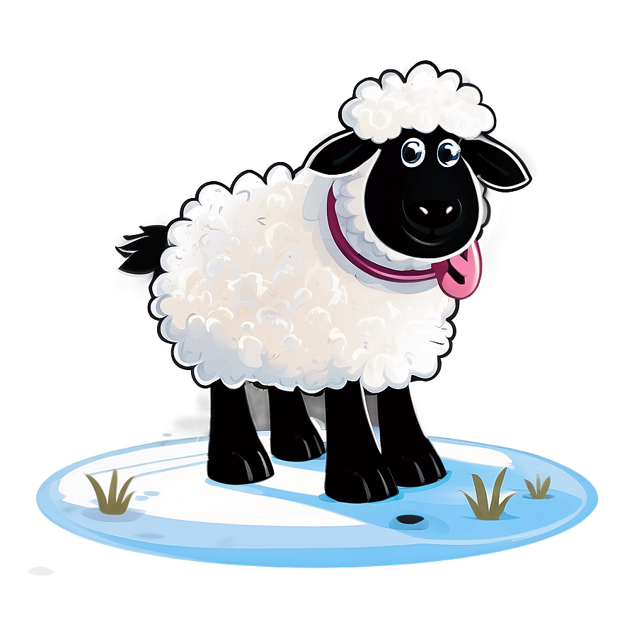 Cartoon Sheep With Wool Png Hwr