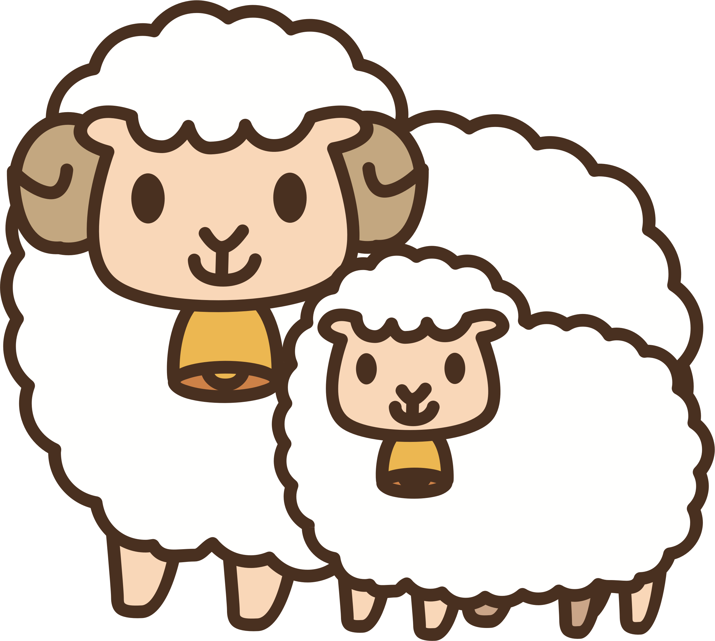 Cartoon Sheepand Lamb