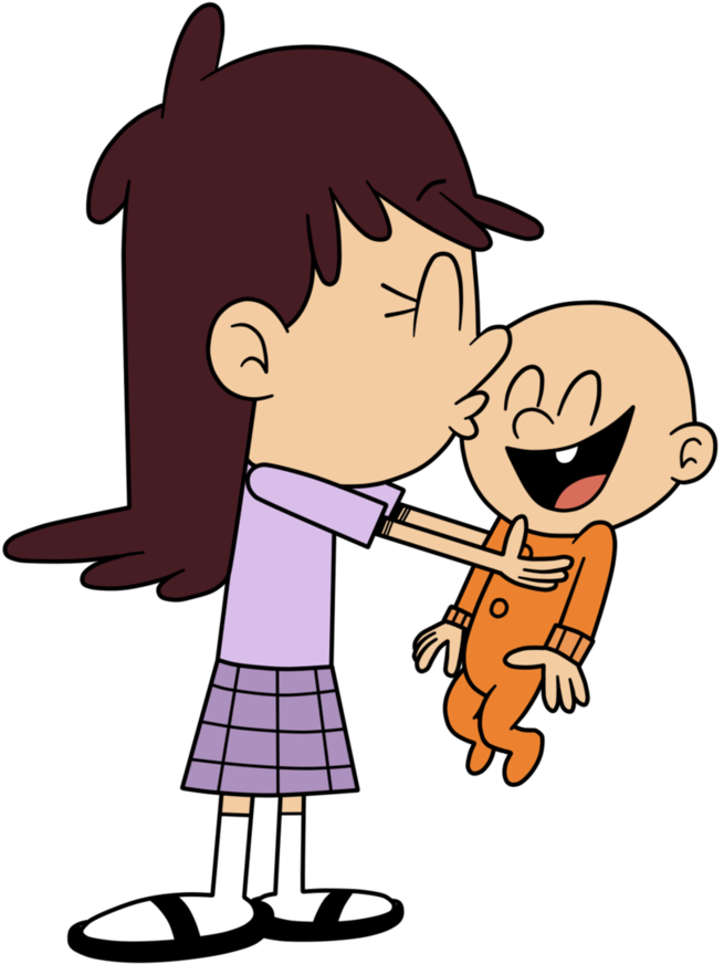 Cartoon Sibling Hug