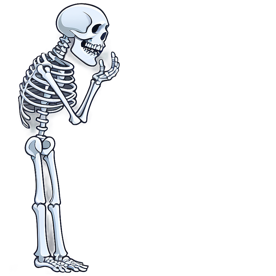 Cartoon Skeleton In Rain Png 06262024