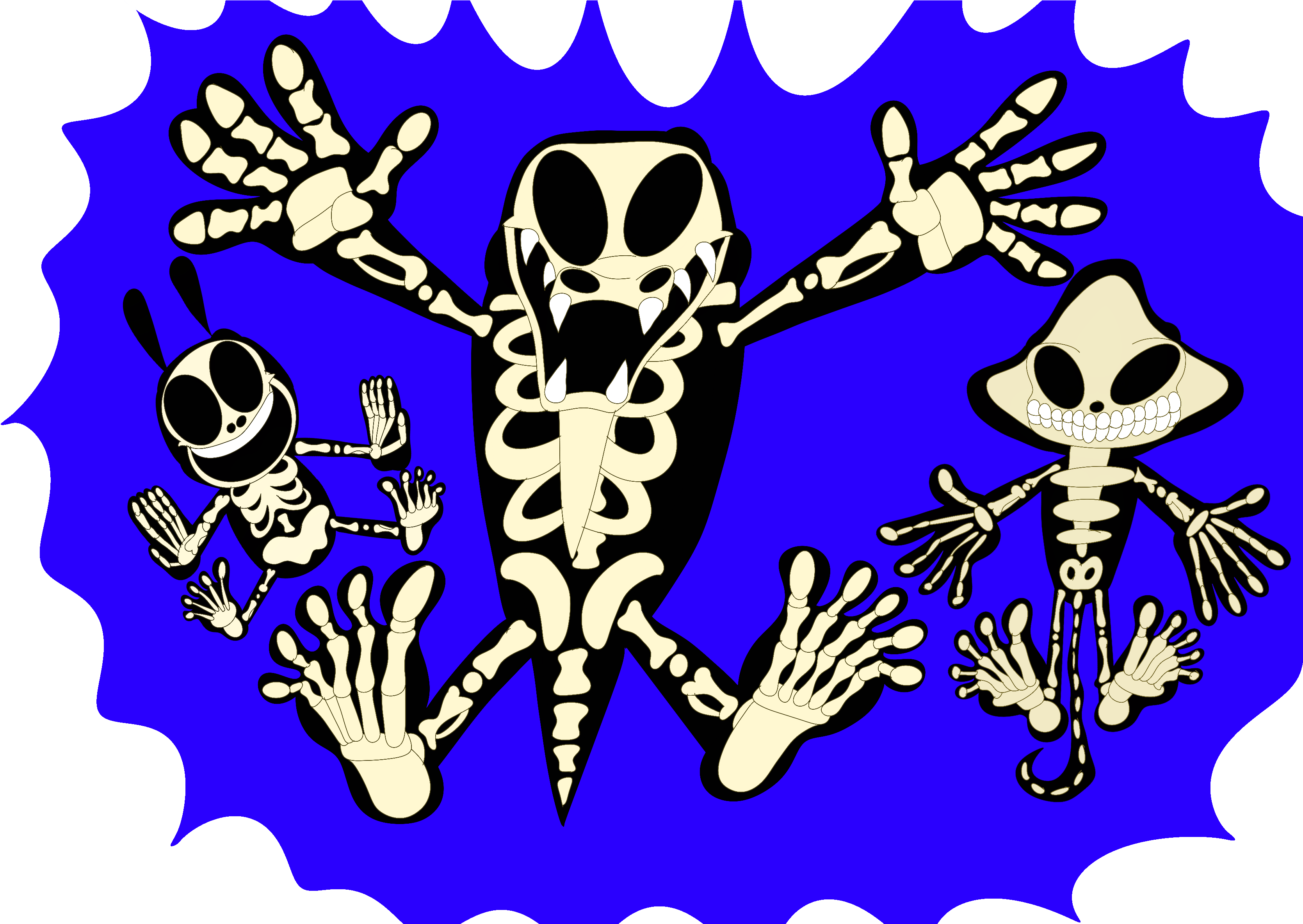 Cartoon Skeletons Fun Dance