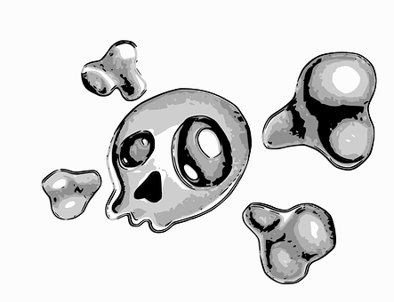 Cartoon Skulland Crossbones Illustration