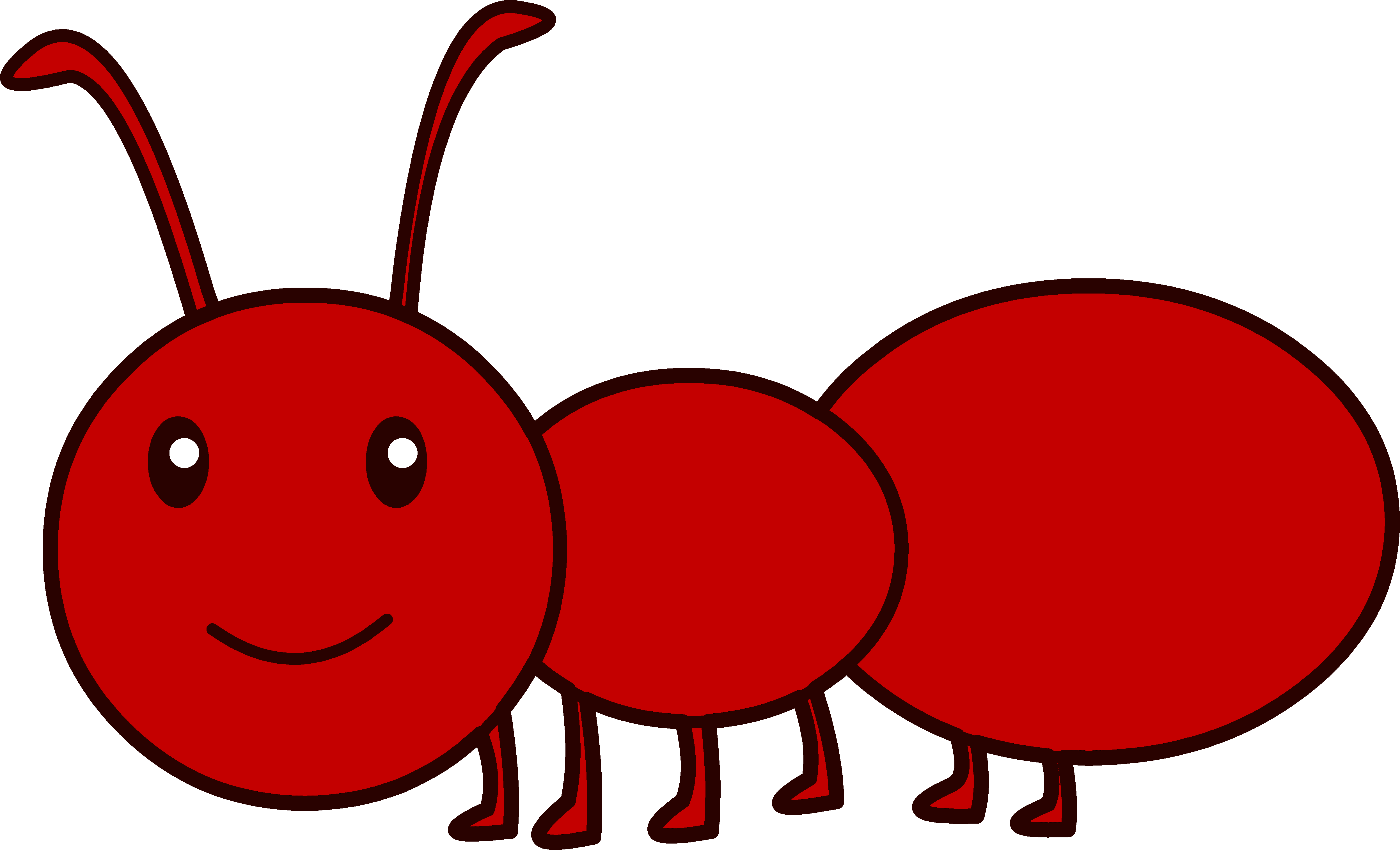 Cartoon Smiling Ant Illustration