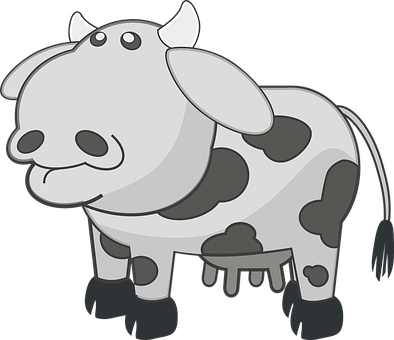 Cartoon Smiling Cow Illustration