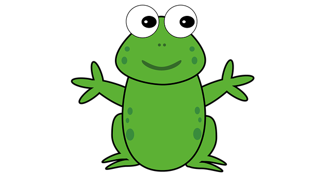 Cartoon Smiling Frog Graphic
