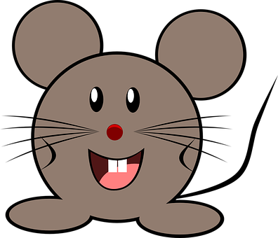 Cartoon Smiling Mouse Illustration