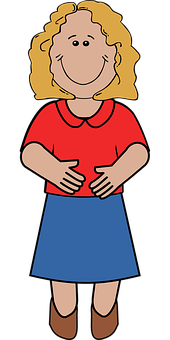 Cartoon Smiling Woman Clipart