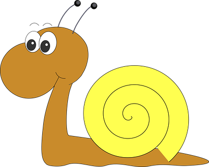 Cartoon_ Snail_ Vector_ Graphic