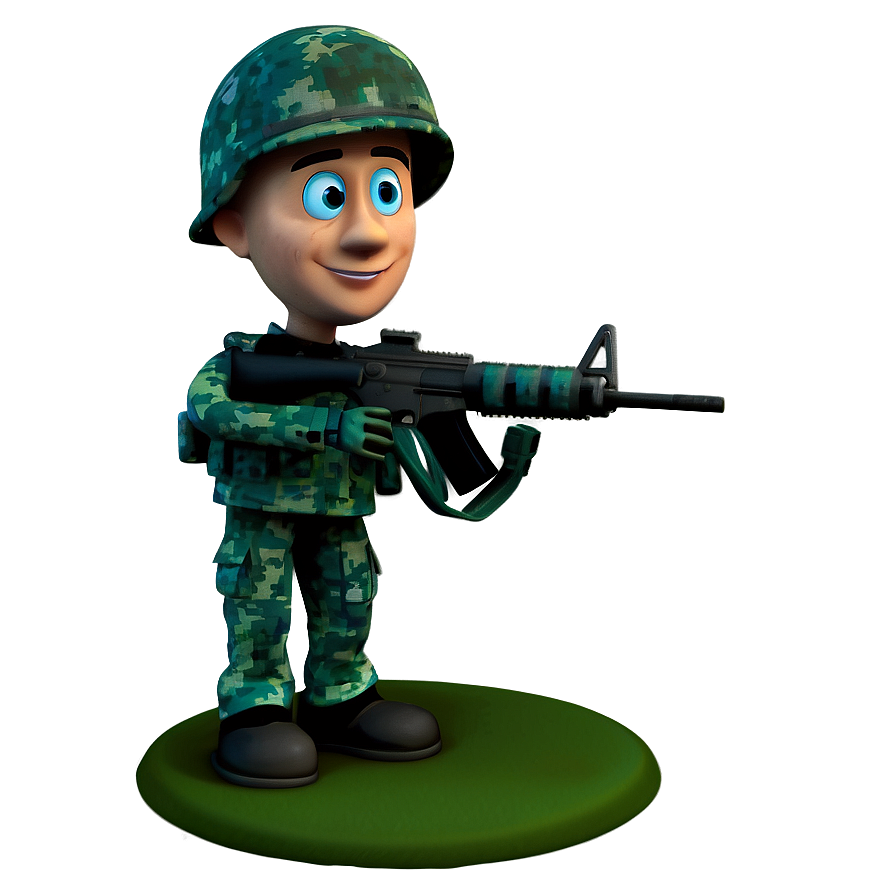 Cartoon Soldier Character Png Spg89