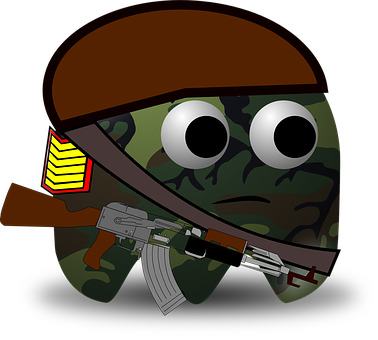 Cartoon Soldier Profile Vector