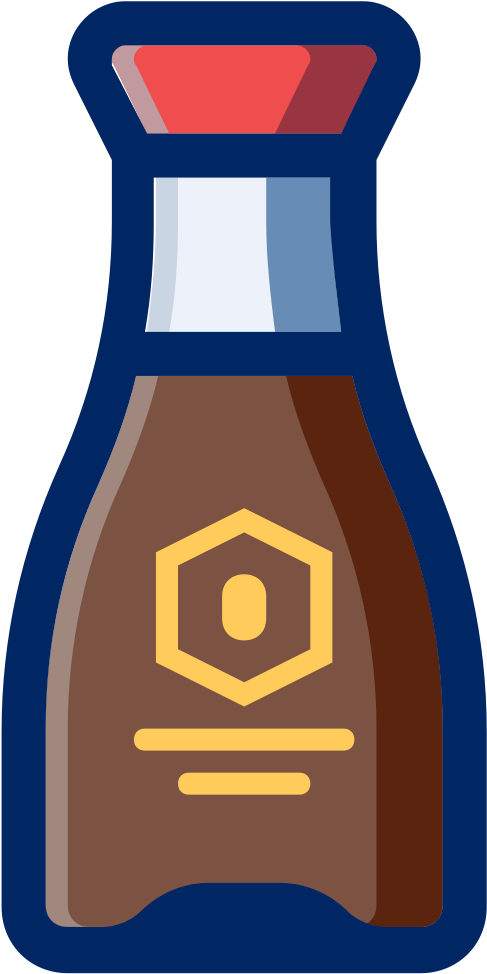 Cartoon Soy Sauce Bottle Graphic