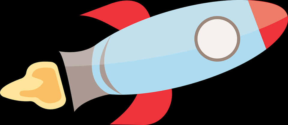 Cartoon Space Rocket Vector