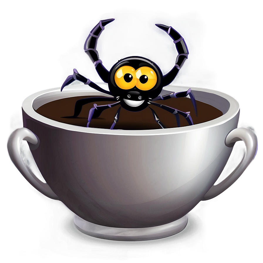 Cartoon Spider In Cup Png Mrk57