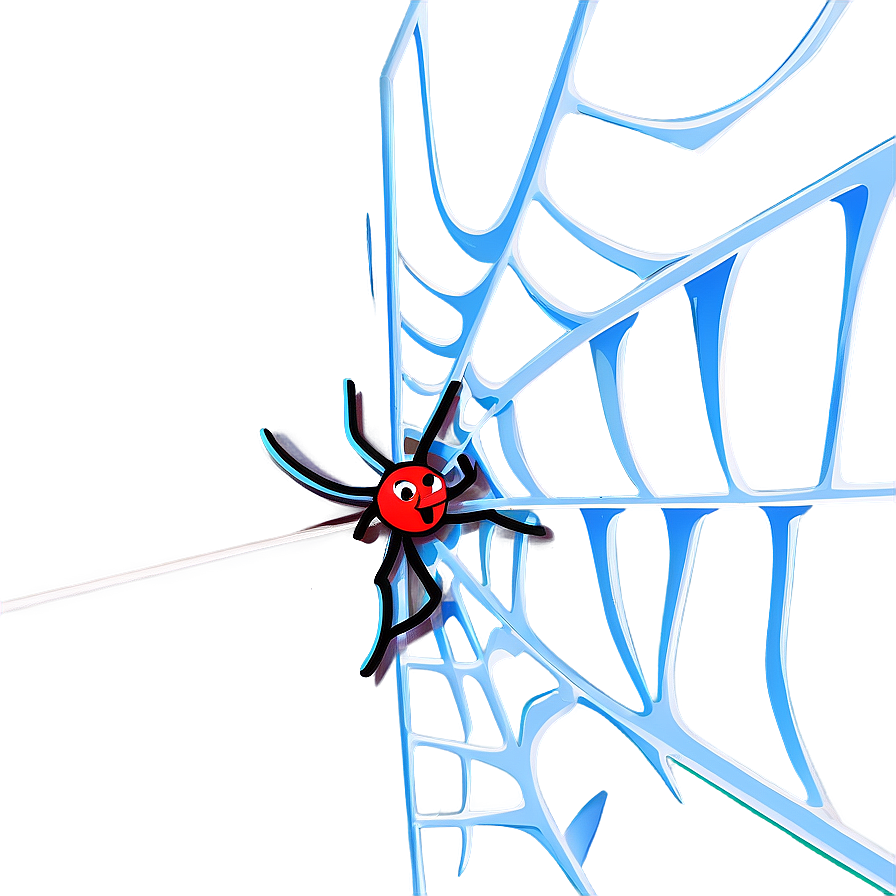 Cartoon Spideron Web