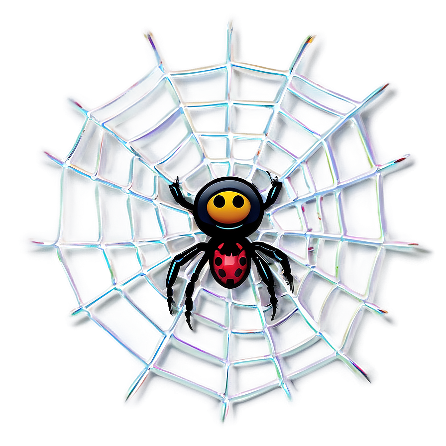 Cartoon Spideron Web