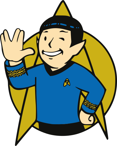 Cartoon Spock Vulcan Salute