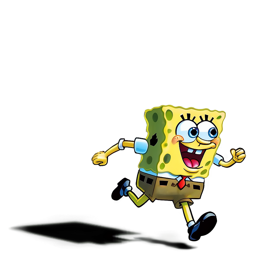 Cartoon Spongebob Running Png Edu