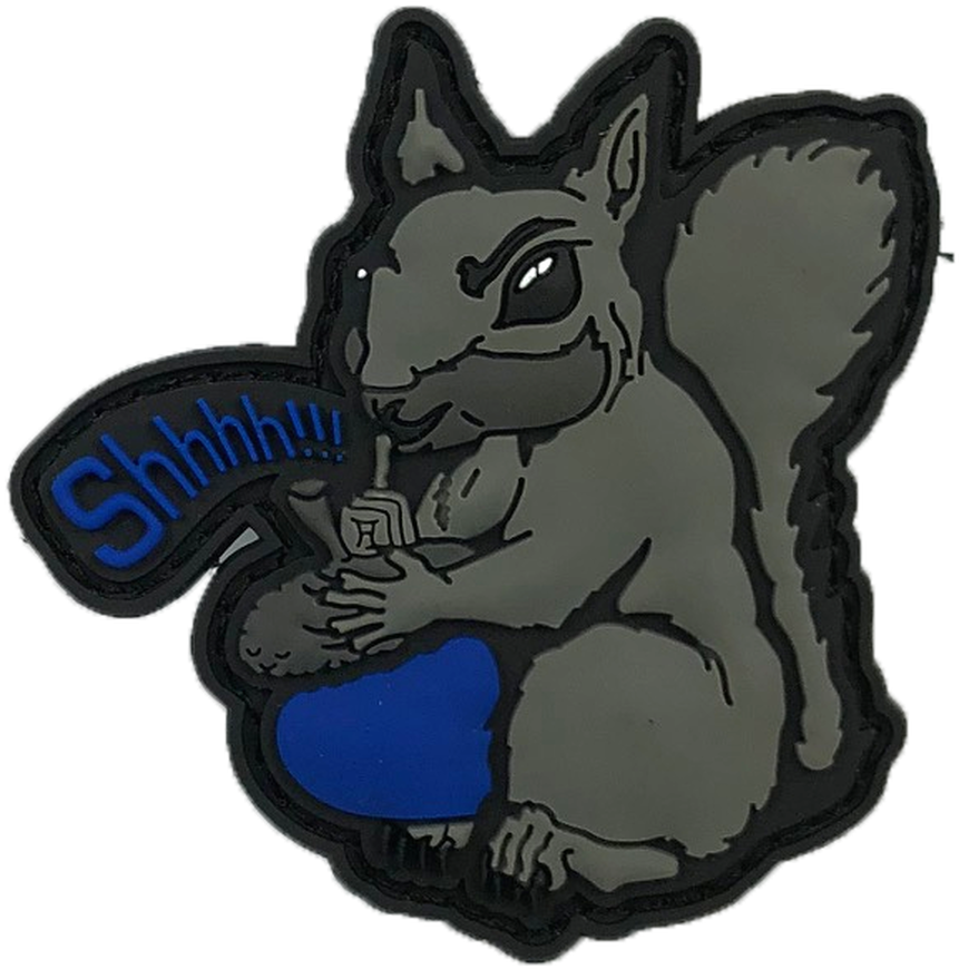 Cartoon Squirrel Shushing Sticker