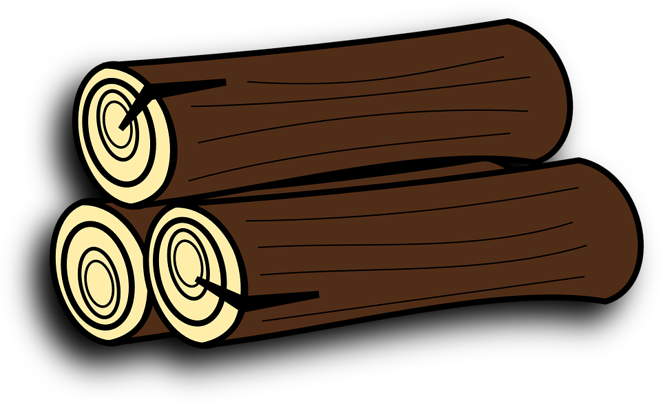 Cartoon Stacked Logs